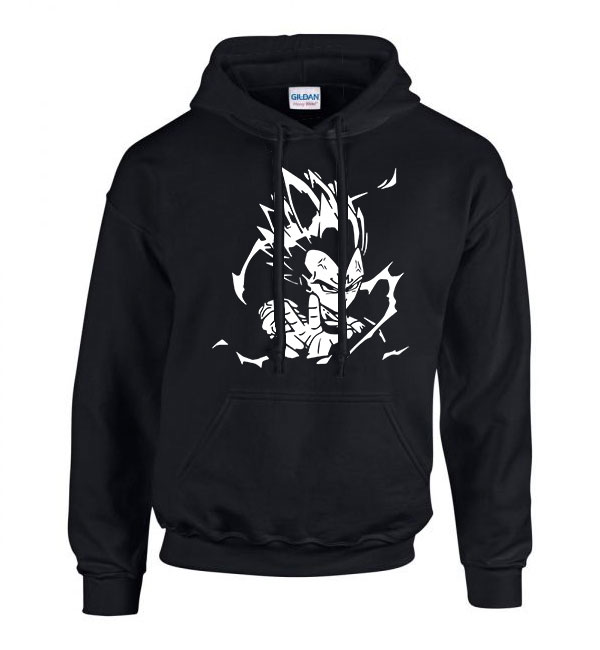 vegeta dragon ball Fekete Férfi Kapucnis Pulóver