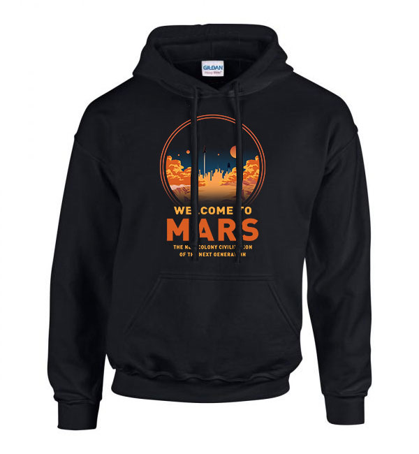 mars Fekete Férfi Kapucnis Pulóver