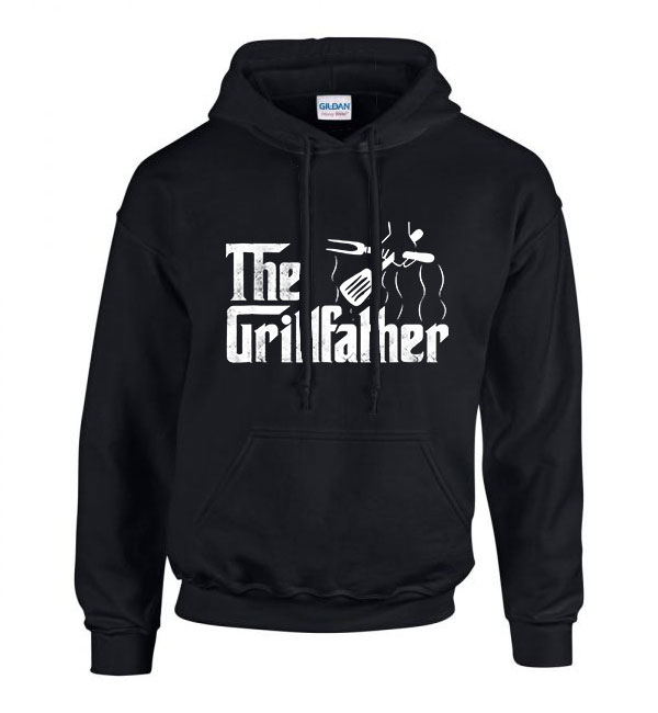 grill grillezés Fekete Férfi Kapucnis Pulóver