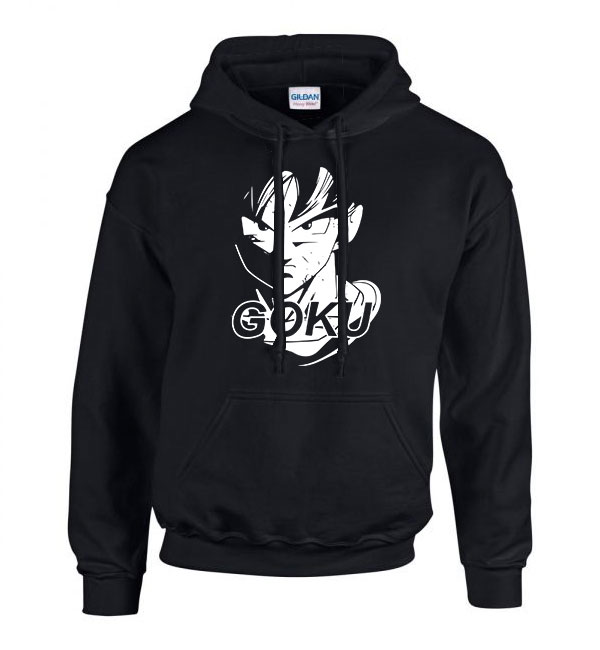 son goku dragon ball Fekete Férfi Kapucnis Pulóver