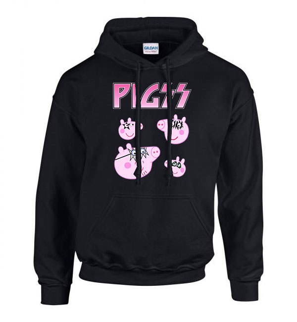 peppa malac peppa pig malacok Fekete Férfi Kapucnis Pulóver
