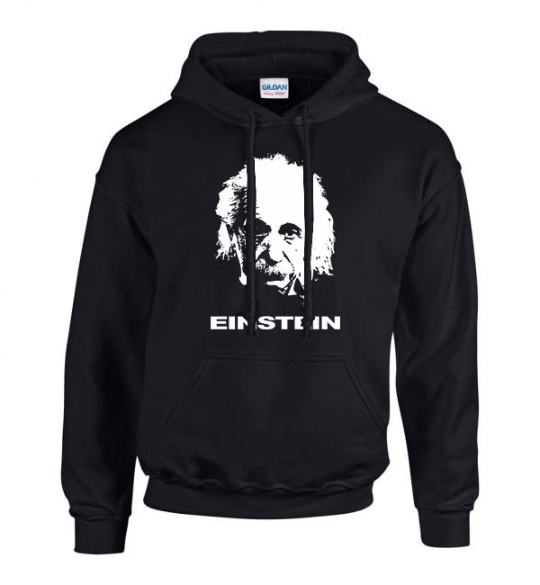 albert einstein Fekete Férfi Kapucnis Pulóver