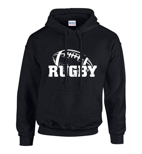 Rugby Fekete Férfi Kapucnis Pulóver