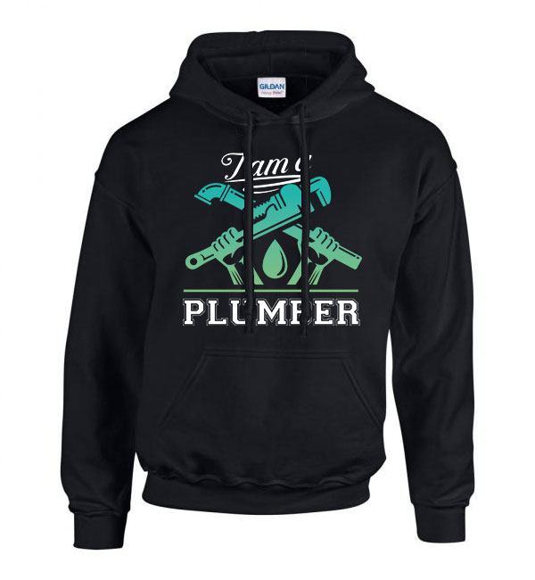 vízvezetékszerelő Fekete Férfi Kapucnis Pulóver