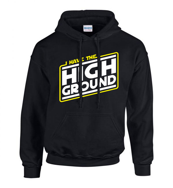 star wars anakin high ground Fekete Férfi Kapucnis Pulóver