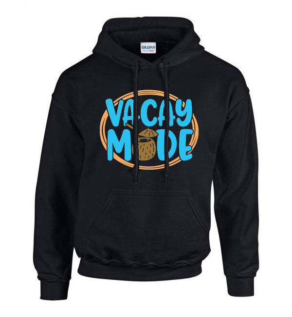 vacay mode nyár nyaralás Fekete Férfi Kapucnis Pulóver