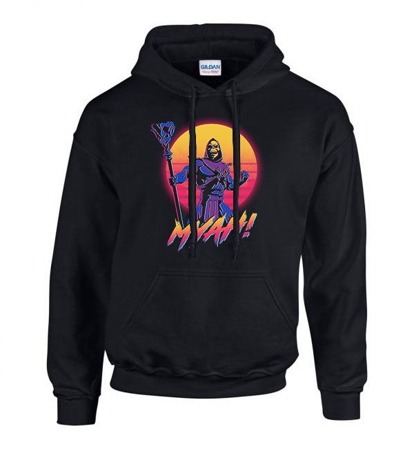 skeletor Fekete Férfi Kapucnis Pulóver