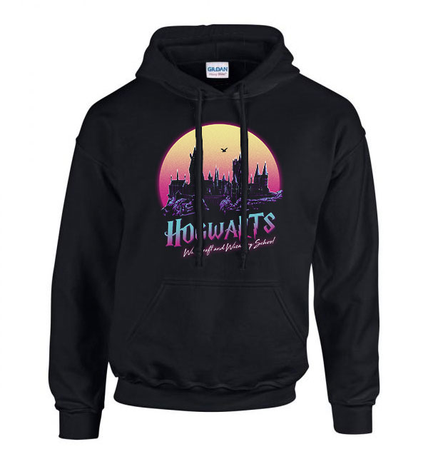 hogwarts roxfort harry potter Fekete Férfi Kapucnis Pulóver