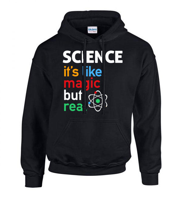 science tudomány  Fekete Férfi Kapucnis Pulóver