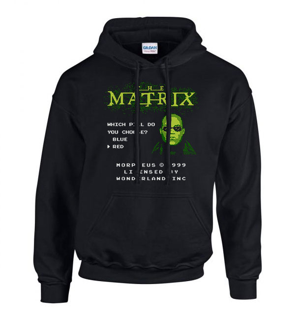 matrix morpheus Fekete Férfi Kapucnis Pulóver