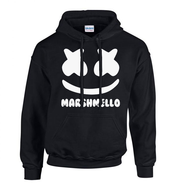 marshmello Fekete Férfi Kapucnis Pulóver