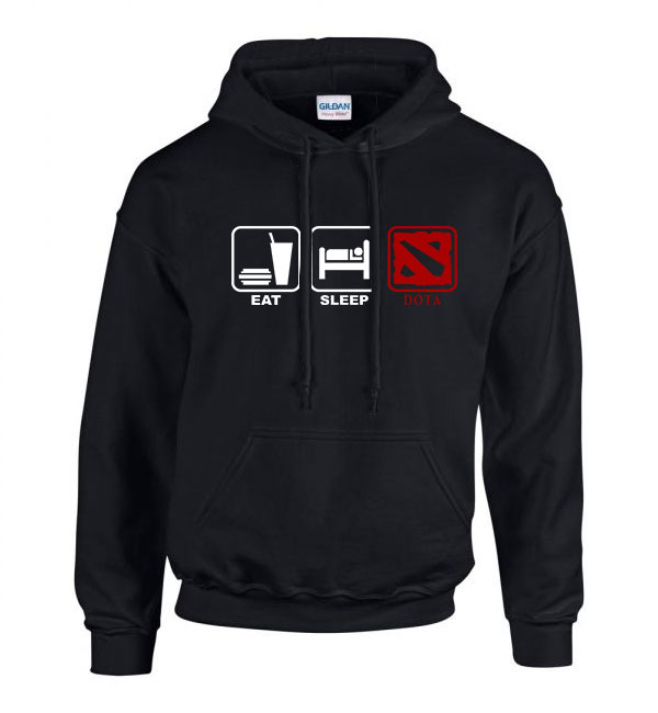 dota 2 Fekete Férfi Kapucnis Pulóver
