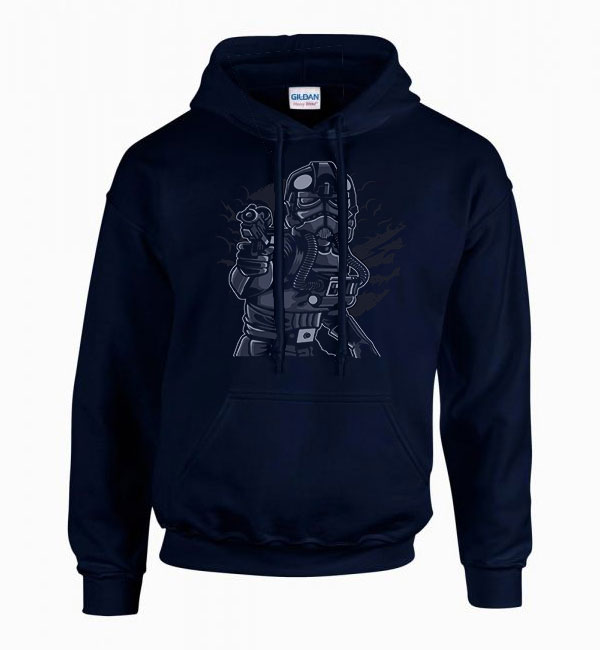 star wars storm trooper Sötétkék Férfi Kapucnis Pulóver