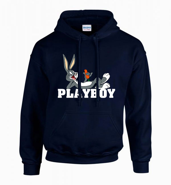 tapsi hapsi playboy Sötétkék Férfi Kapucnis Pulóver