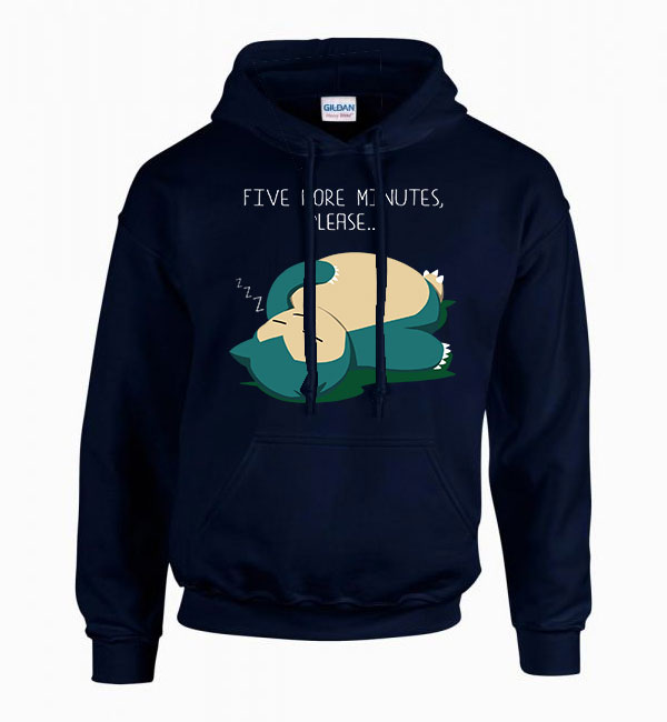 snorlax pokemon lusta alvós még öt perc Sötétkék Férfi Kapucnis Pulóver