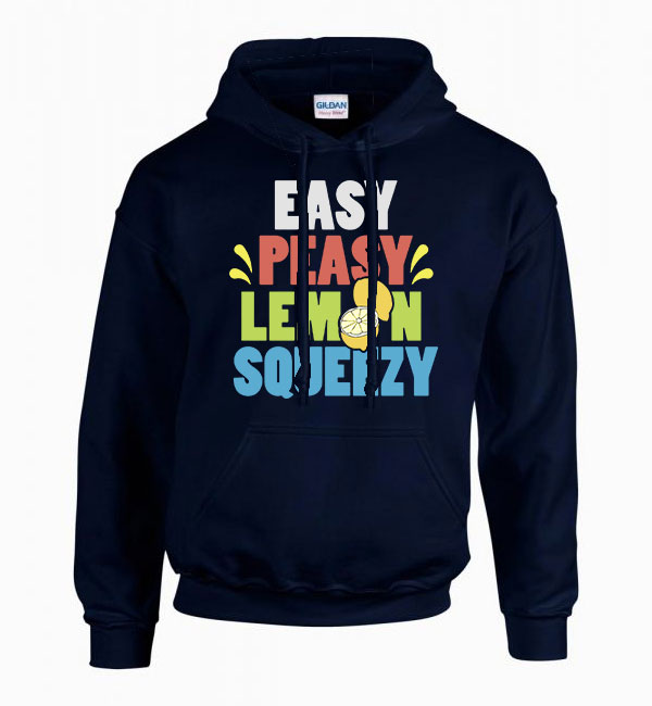 easy peasy lemon squeezy Sötétkék Férfi Kapucnis Pulóver