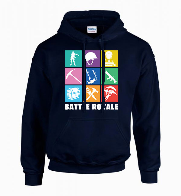 fortnite emote Sötétkék Férfi Kapucnis Pulóver