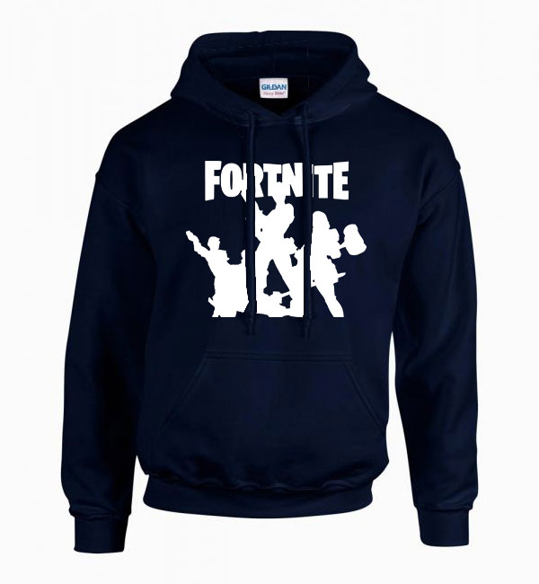 fortnite squad Sötétkék Férfi Kapucnis Pulóver
