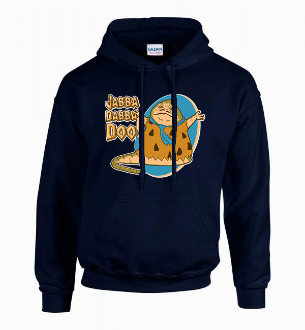 star wars jabba Sötétkék Férfi Kapucnis Pulóver