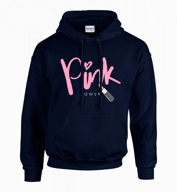 pink forever lipstick rúzs Sötétkék Férfi Kapucnis Pulóver