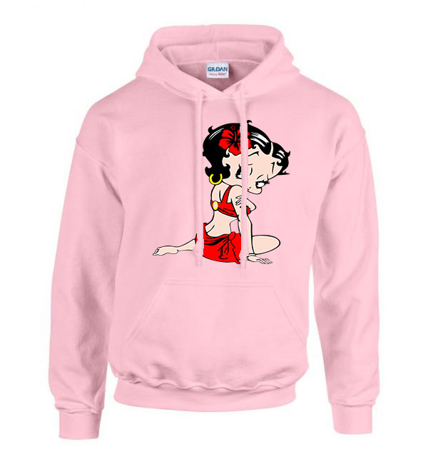 Betty Boop Rózsaszín Férfi Kapucnis Pulóver