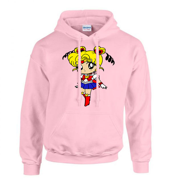 sailor moon Rózsaszín Férfi Kapucnis Pulóver
