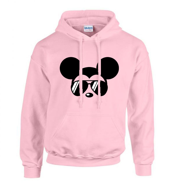 Mickey Egér Rózsaszín Férfi Kapucnis Pulóver