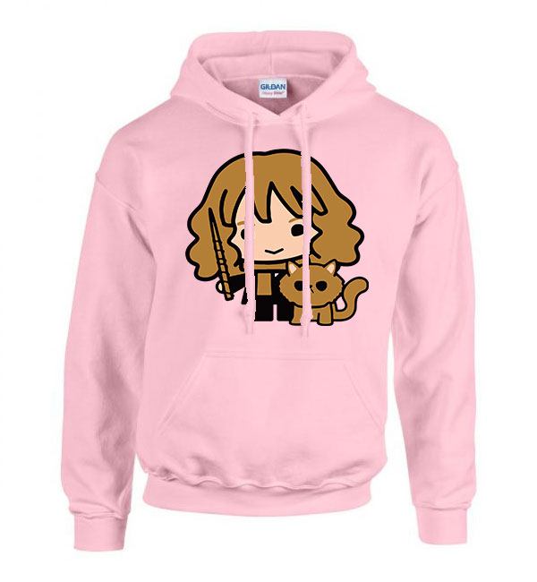 Harry Potter hermione granger csámpás Rózsaszín Férfi Kapucnis Pulóver