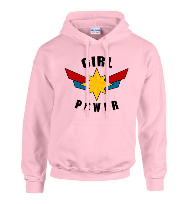 girl power Rózsaszín Férfi Kapucnis Pulóver