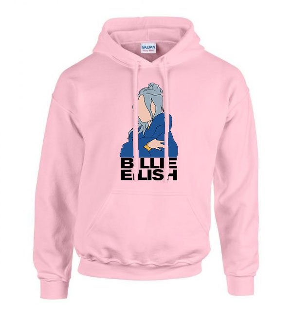 billie eilish Rózsaszín Férfi Kapucnis Pulóver