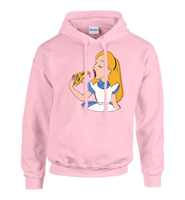 aliz csodaországban alice in wonderland Rózsaszín Férfi Kapucnis Pulóver