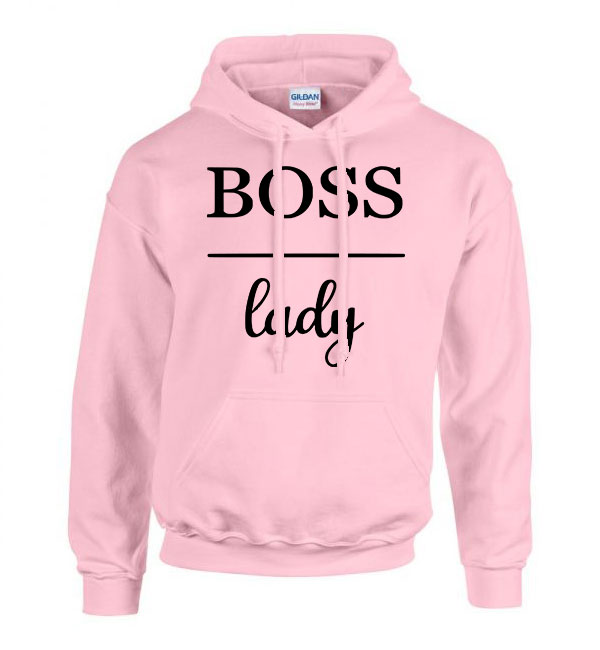 boss lady Rózsaszín Férfi Kapucnis Pulóver