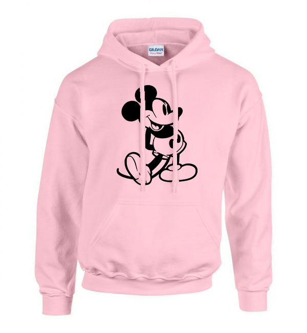 mickey egér Rózsaszín Férfi Kapucnis Pulóver