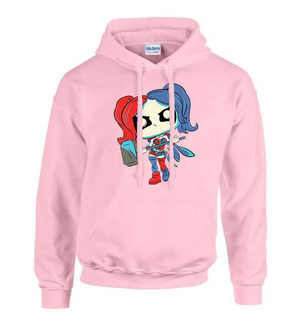 harley quinn Rózsaszín Férfi Kapucnis Pulóver