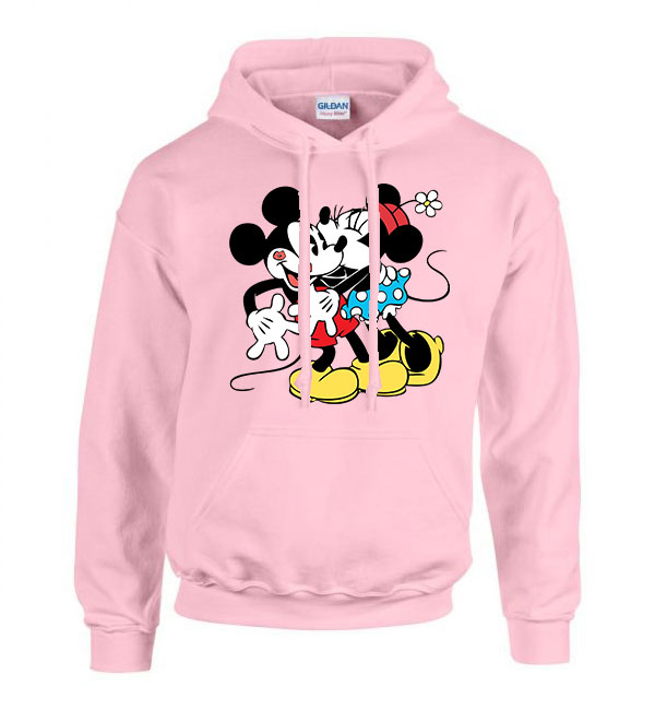 mickey és minnie egér Rózsaszín Férfi Kapucnis Pulóver