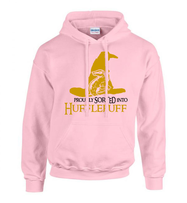 harry potter hugrabug hufflepuff Rózsaszín Férfi Kapucnis Pulóver