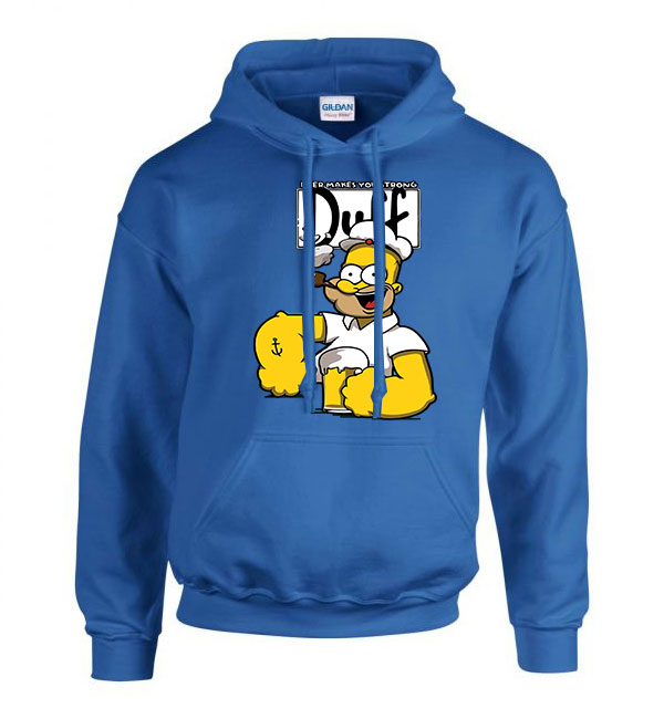 Homer Simpson Simpsons Család Kék Férfi Kapucnis Pulóver