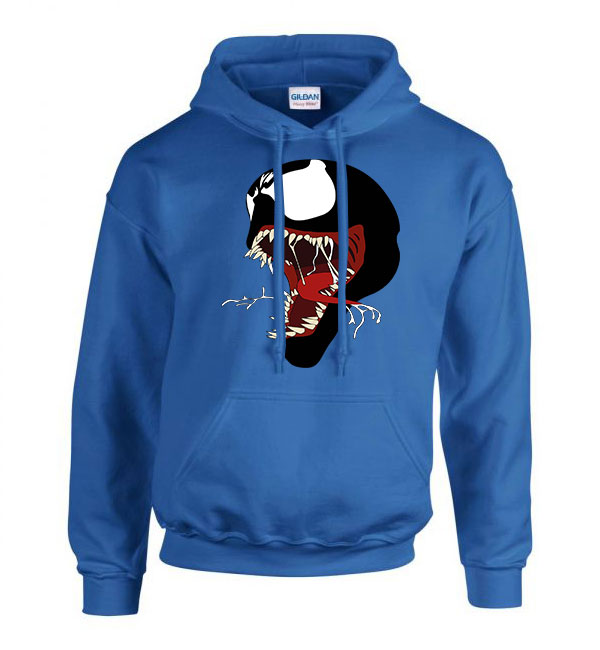 venom Kék Férfi Kapucnis Pulóver