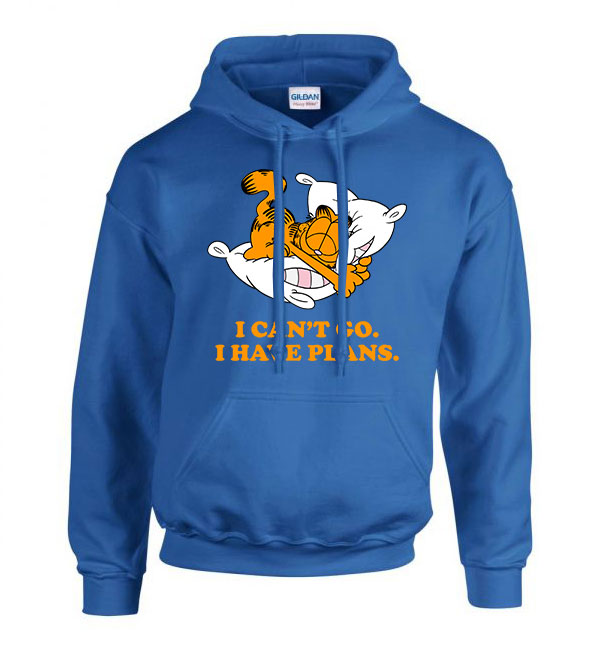 garfield alvós lusta Kék Férfi Kapucnis Pulóver