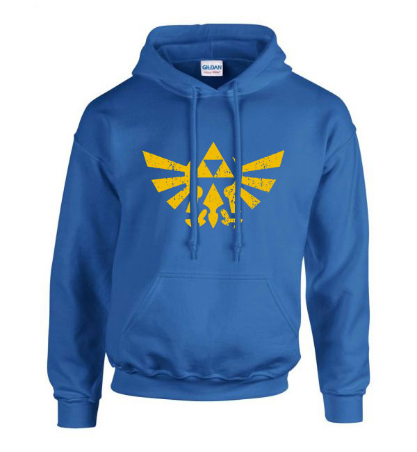 Hyrule Link Zelda Kék Férfi Kapucnis Pulóver