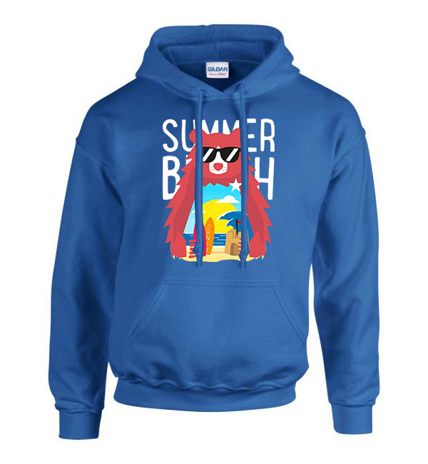 summer beach nyaralás nyár Kék Férfi Kapucnis Pulóver