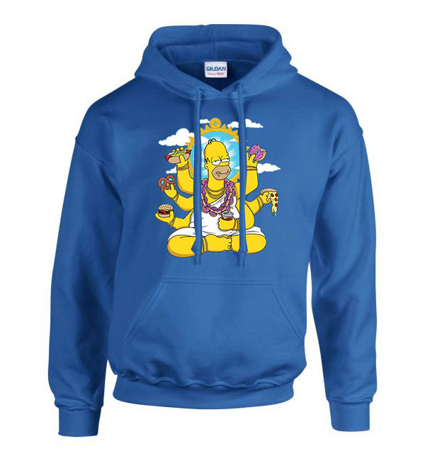 homer simpson Kék Férfi Kapucnis Pulóver