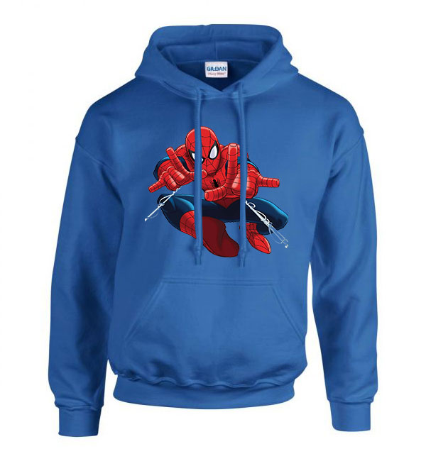 pókermber spider man Kék Férfi Kapucnis Pulóver