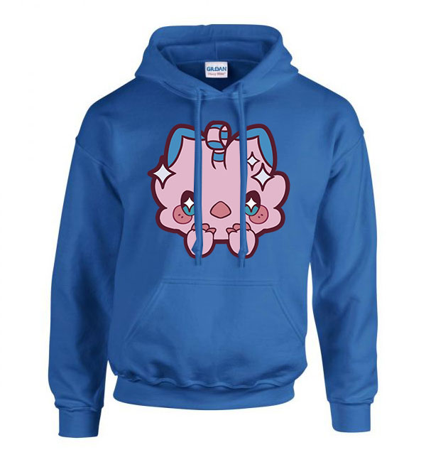 Biyomon digimon Kék Férfi Kapucnis Pulóver