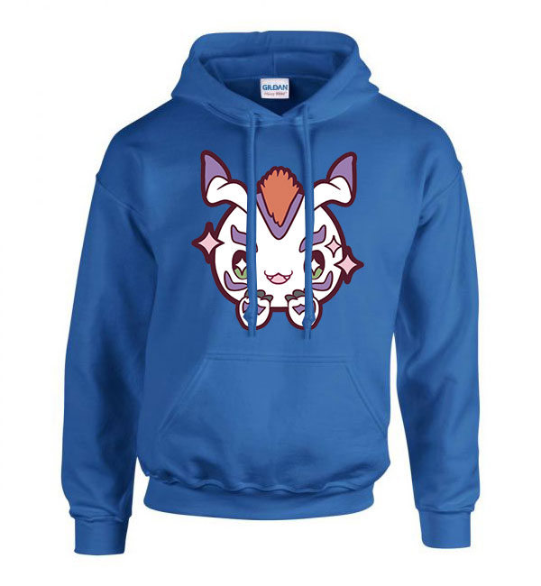 digimon gomamon Kék Férfi Kapucnis Pulóver