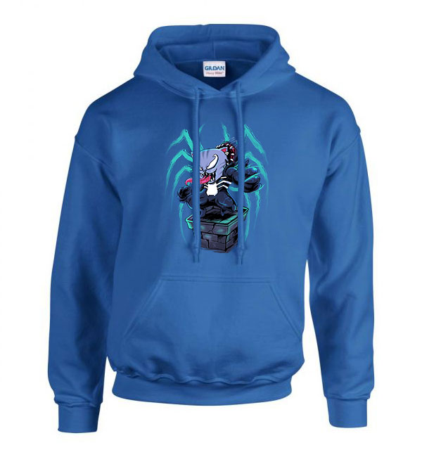 venom macska Kék Férfi Kapucnis Pulóver