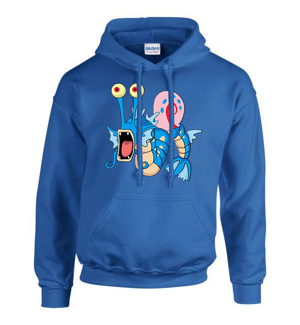 gyarados gary spongya bob Kék Férfi Kapucnis Pulóver