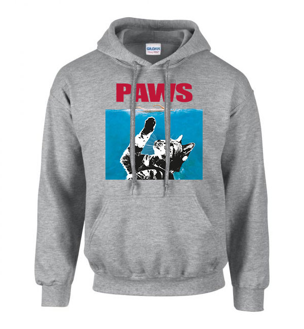 macskás cicás paws Sportszürke Férfi Kapucnis Pulóver