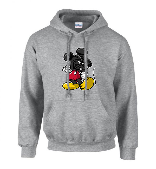 mickey egért darth Sportszürke Férfi Kapucnis Pulóver