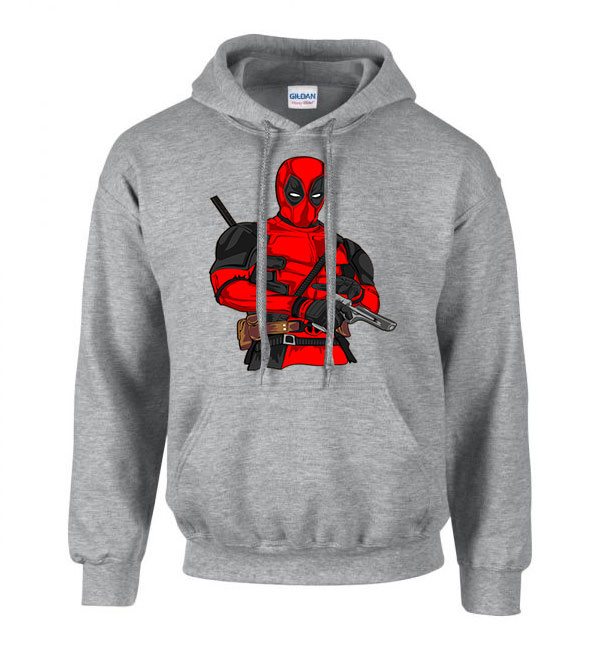 deadpool Sportszürke Férfi Kapucnis Pulóver